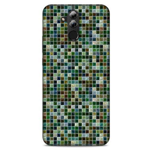Mermer Desenli (29) Tema Arka Koruma Kılıfı Haki Huawei Mate 20 Lite Kılıf