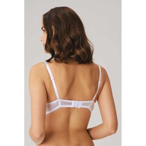 Kadın Balenli Destekli Dolgulu Askıları Çıkabilen Yaka Detaylı T-shirt Sütyeni