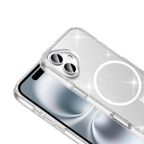 ​Apple iPhone 16 Plus Kılıf M-safe Şarj Özellikli Parlayan Simli Saydam Renkli Zore Maris Kapak