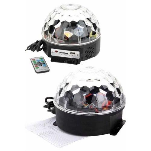 Küre Disko Topu Müzik Çalar Renkli Lazer Işıklı Bluetooth Disko Parti Işığı Kumandalı