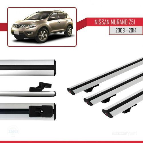 Nissan Murano (Z51) 2008-2014 Arası ile uyumlu Basic Model Ara Atkı Tavan Barı GRİ 3 ADET