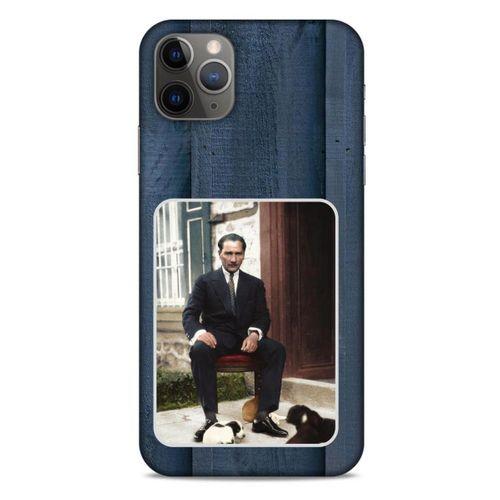 Apple Iphone 11 Pro Max Kılıf Atatürk (37) Silicone Cover Laci Ahşap