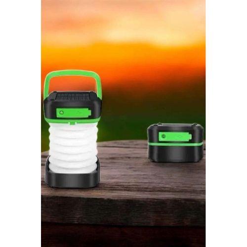 Katlanabilir Kamp Lambası Solar Fener Görünümlü 3 Kademeli Şarjlı