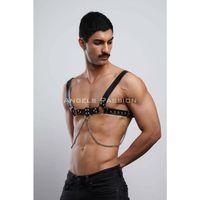 Erkek Gömlek Kemeri, Zincirli Göğüs Harness, Partywear, Clubwear