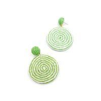 Kumaş Sarmal Küpe - Yeşil