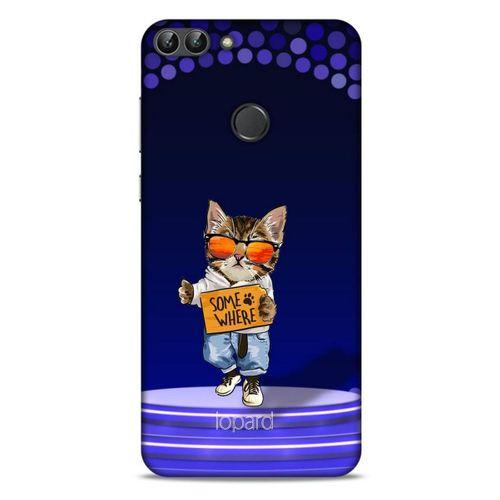 Huawei Psmart Kılıf FunnyMaX (42) Rugged Armor Kılıf Kedili Mor