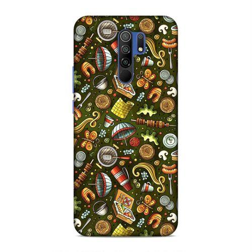 Xiaomi Redmi 9 Kılıf Barbeku Doodle Arka Kapak Silikon Koruma Full Koruyucu
