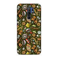 Xiaomi Redmi 9 Kılıf Barbeku Doodle Arka Kapak Silikon Koruma Full Koruyucu