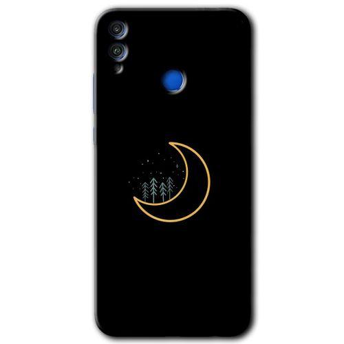 MRCİLETİSİM Honor 8c Kılıf HD Desen Baskılı Arka Kapak + Temperli Cam - İyi Geceler