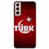 Samsung Galaxy S21 HD Baskılı Kılıf + 9D Tam Ekran Koruyucu - Ayyıldız Türk