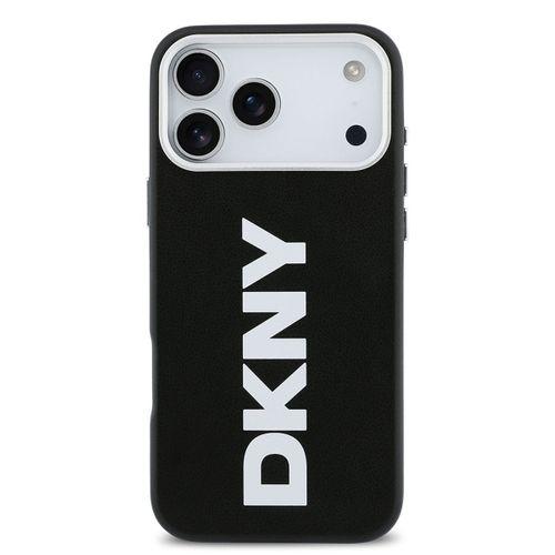 Apple iPhone 17 Pro Max Kılıf DKNY Orjinal Lisanslı M-safe Şarj Özellikli PU Büyük Dikey Logolu Kapak