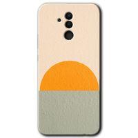 MRCİLETİSİM Huawei Mate 20 Lite Kılıf HD Desen Baskılı Arka Kapak + Temperli Cam - Color Wall