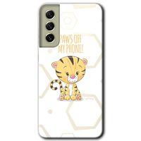 Potkal Hediye Fabrikası Samsung Galaxy S21 FE HD Baskılı Kılıf + 9D Tam Ekran Koruyucu - Sevimli Kedi 1