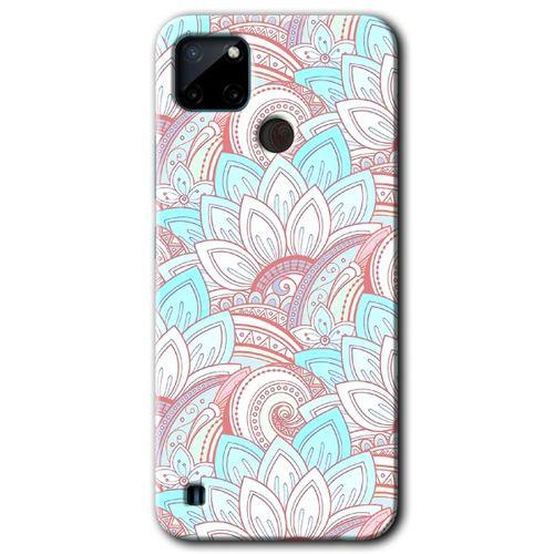 Realme C21 Kılıf Baskılı Arka Kapak - Çin Mandala 1 +Tam Ekran Koruyucu
