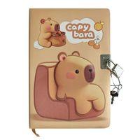 Capybara Kapibara Şifreli Kilitli Defter A5 Karışık 12,8X18,6cm