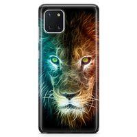 Samsung Galaxy A81 Kılıf Neon Aslan Arka Kapak Koruma Desenli Full Koruyucu