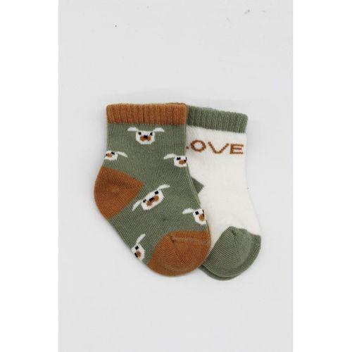 Bistyle Love Dog Penye Soket Çorap 2'Li BS10118 Nil