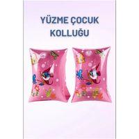 Hayvan Desenli Pembe Üçgen 3-6 Yaş İçin Yüzme Deniz Kolluğu