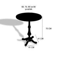 Dockers Çipa 1012 Döküm Ayak Yuvarlak Masa Çap 60cm - (Werzalit, Wermodin ve Allzalit Tabla) - Halong