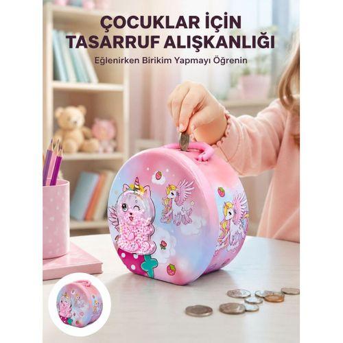 Mini Çocuk Para Kasası Güvenli Kilitli Birikim Kutusu