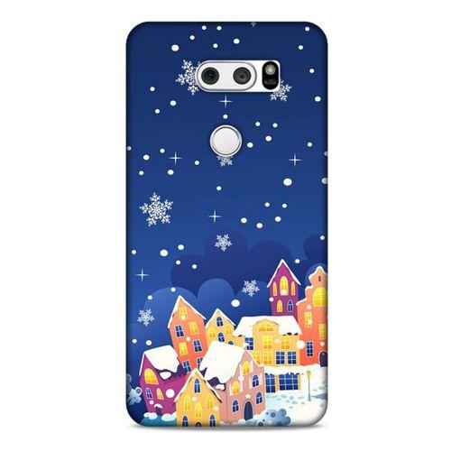 LG K50S Kılıf Snowix (27) Tasarımlı Kılıf Turuncu Lacivert