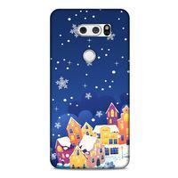 LG K50S Kılıf Snowix (27) Tasarımlı Kılıf Turuncu Lacivert