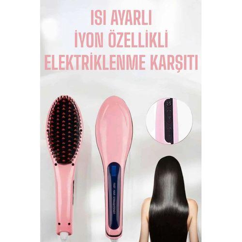 Fön Etkili Saç Düzleştirici Tarak Yıpranma Karşıtı Döner Kablo Isı Ayarlı