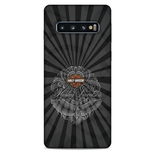 Samsung Galaxy S10 Uyumlu Kılıf Motorsiklet (40) Fit Silikon Kılıf Harley