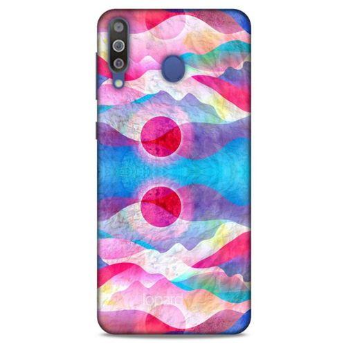 Samsung Galaxy M30 Kılıf Pastel Renkler (20) Koruyucu Kılıf Fuşya Mavi