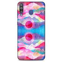 Samsung Galaxy M30 Kılıf Pastel Renkler (20) Koruyucu Kılıf Fuşya Mavi