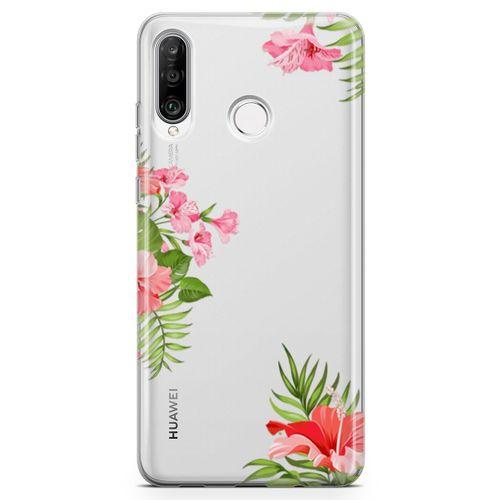 Huawei P30 Lite Kılıf Apocynaceae Arka Kapak Koruma Desenli Full Koruyucu