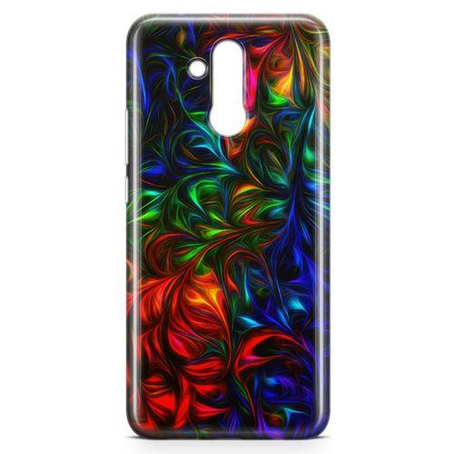 Huawei Mate 20 Lite Kılıf Fractal Art Arka Kapak Koruma Desenli Full Koruyucu