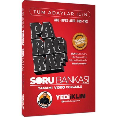 2025 Tüm Adaylar İçin KPSS ALES DGS YKS Tamamı Video Çözümlü Paragraf Soru Bankası Yediiklim Yayınları