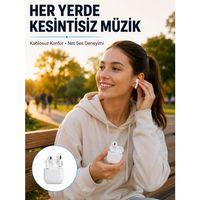 Bluetooth Kulaklık Beyaz Çağrı Cevaplama Dokunmatik Kontrol Kablosuz Yeni Nesil