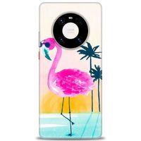 Huawei Mate 40 Pro Kılıf HD Baskılı Kılıf - Flamingo + Tam Ekran Koruyucu
