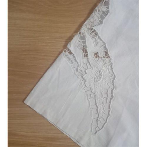 El İşi Beyaz Renkli Nakışlı Runner,Sehpa Örtüsü 57X95Cm