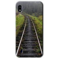 Potkal Hediye Fabrikası Samsung Galaxy A10 HD Baskılı Kılıf + 9D Tam Ekran Koruyucu - Tren Yolu