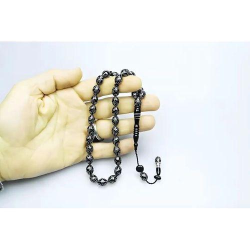 Oltu Taşı Damla Karpuz İşleme Tespih