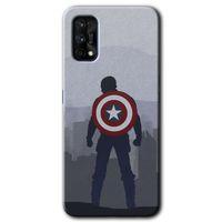 Realme 7 Pro Kılıf Baskılı Kapak - Captain Avenger + 5D Tam Kaplayan Cam