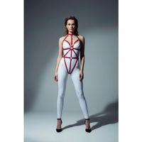 Kırmızı Body Harness Kadın Deri Metal Halka Detaylı - Brf243