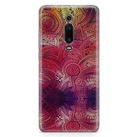 Xiaomi Redmi K20 Kılıf Kırmızı Pembe Motifler Arka Kapak Koruma Desenli Full Koruyucu