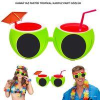 Karpuz Şekilli Tropikal Hawaii Gözlüğü