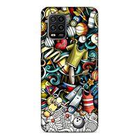 Xiaomi Mi 10 Lite Kılıf Fitness Doodle Arka Kapak Silikon Koruma Full Koruyucu