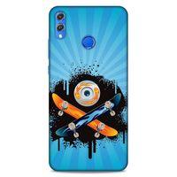 Lopard Huawei Honor 8x Uyumlu Kılıf Tattoo's (13) Silikon Kap Snowboard