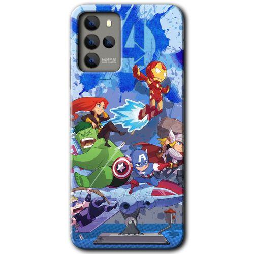 Omix X700 Kılıf HD Desen Baskılı Arka Kapak - Avengers Cartoon