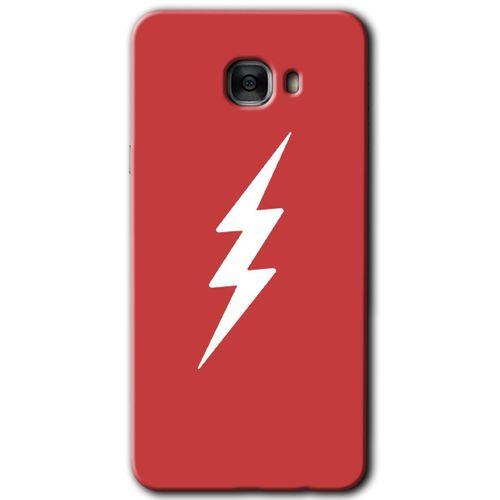 Galaxy C7 Kılıf HD Desen Baskılı Arka Kapak - Flash Logo