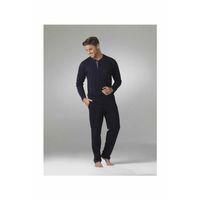 Erkek Uzun Kol Çeyiz Lacivert Pijama Takım 5454