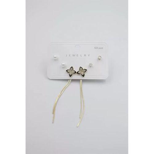 Çoklu Set Küpe - Altın