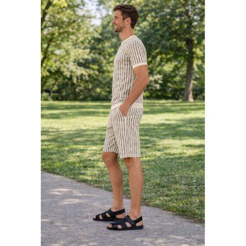 ALEXANDERGARDI Çizgili Triko Şort