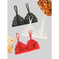 Fantezi 3'lü Seksi Dantel Sütyen Seti